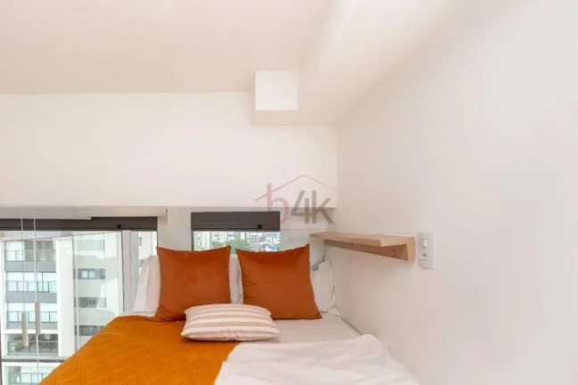 Imagem Studio Novo 29m² com Mezanino Metrô Brooklin (Haus Mitre 370)