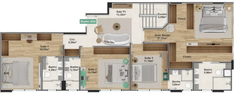Imagem Apartamento 5 Dormitórios para venda em Balneário Camboriú - SC