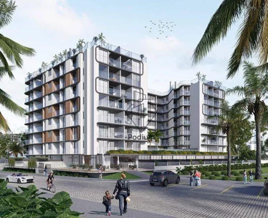 Imagem Flats Studio térreo com área privativa a beira mar da praia de Intermares - FL0548