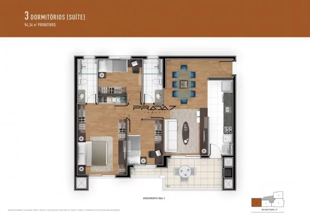 Imagem Apartamento com 3 Dormitorio(s) localizado(a) no bairro Vila Izabel em Curitiba / PARANA Ref.:5