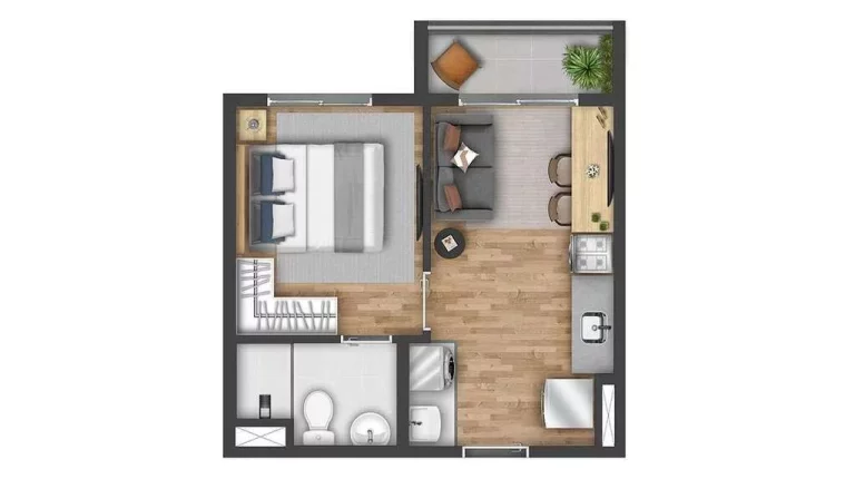 Imagem VIBRA PARQUE CIDADE UNIVERSITÁRIA: Apartamento à venda em São Paulo-SP, Vila Butantã, 2 quartos, 1 suíte, 37,00 m².