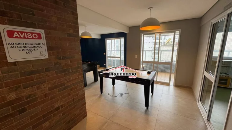 Imagem Apartamento com 1 dormitório à venda, 46 m² por R$ 385.000 - Vila Guilhermina - Praia Grande/SP