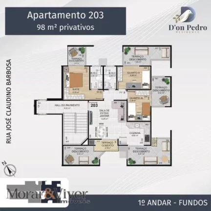 Imagem Cobertura Duplex para Venda em São José dos Pinhais, Afonso Pena, 3 dormitórios, 1 suíte, 2 banheiros, 1 vaga