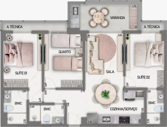 Imagem Apartamento à venda, 66 m² por R$ 940.369,50 - Praia Formosa - Cabedelo/PB Imagem Apartamento à venda, 66 m² por R$ 940.369,50 - Praia Formosa - Cabedelo/PB