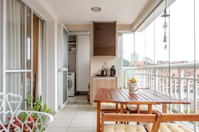 Imagem Apartamento 61M², 2Q, 1 Suíte, 2 Banheiros, 1 Vaga, Varanda Gourmet, Academia, Piscina, Churrascaria, Salão de Festas e Jogos, Playground, Depósito.