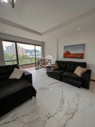 Imagem Apartamento com vista para o Tombo e vista para Astúrias com 3 suítes e 2 vagas no Tombo, Guarujá-SP: 214m² de puro requinte!