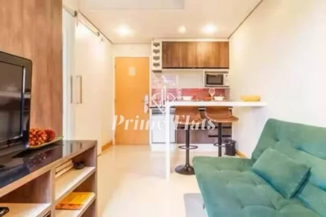 Imagem Flat disponível para venda no Hotel Bienal Suítes, com 28m², 1 dormitório e 1 vaga