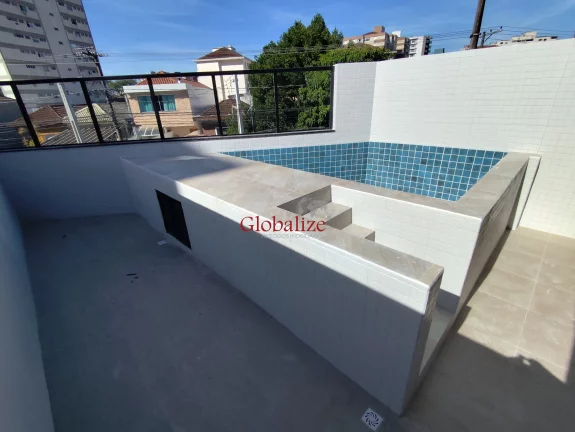 Imagem Sua Sobreposta Alta com 3 dormitórios, Piscina e Churrasqueira na Vila Belmiro Santos R$1200 mil