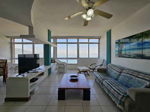 Imagem Apartamento vista mar 130 m² 1 vaga escriturada à venda no Embaré - Santos/SP
