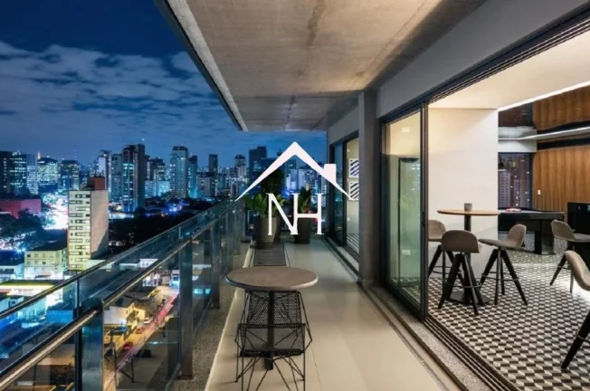 Imagem apartamento de 44m com 1 suíte, varanda, 1 vaga, Playground, Academia, Espaço Gourmet, Quadra Squash, Piscina aquecida, Churrasqueira, área verde