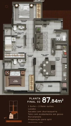 Imagem Apartamento no centro de Camboriú, na planta
