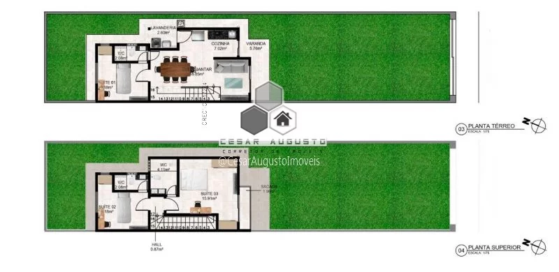 Imagem Residencial Colibris - Casas Duplex com 03 quartos no Eus?(C)bio