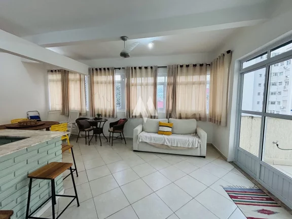 Imagem Cobertura à venda com 1 dormitório e Vista para o mar no Itararé em São Vicente/SP