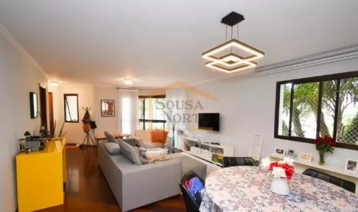 Imagem Apartamento com 3 dormitórios, sendo 1 suíte, totalizando 4 banheiros. Possui 150 m² de área, lo...