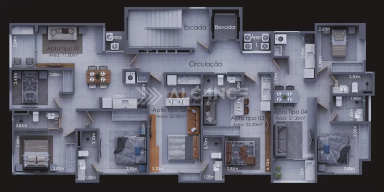 Imagem Studio - 25,2 m² - Ponta de Campina, Cabedelo/PB