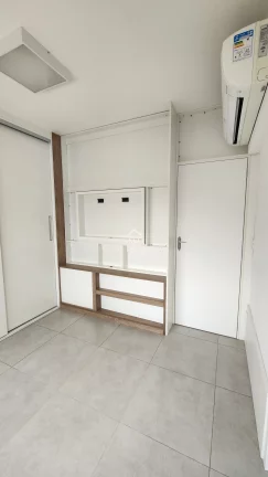 Imagem Studio de 44m com varanda envidraçada, ar condicionado, 1 vaga, área de serviço, sauna, salão de festas, piscina, deck, spa, fitness, churrasqueira