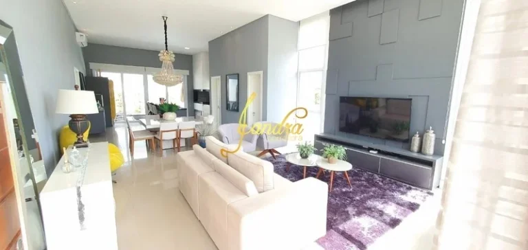 Imagem Casa térrea em condomínio fechado mobiliada e decorada 160m2