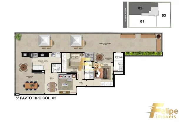 Imagem EXCELENTE OPORTUNIDADE APARTAMENTO DE 03 QUARTOS SENDO 01 SUÍTE CONVENCIONAL E 02 CANADENSES, À VENDA NA PRAIA DO MORRO, EM GUARAPARI/ES!