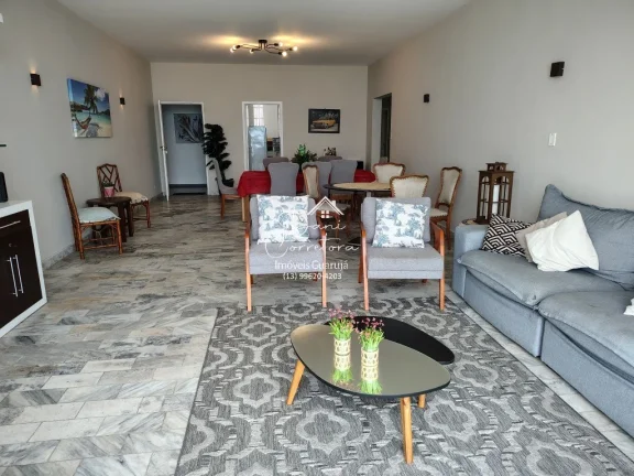 Imagem Apartamento de luxo à venda ou locação em Guarujá-SP, Pitangueiras: 4 quartos, 1 suíte, 2 salas, 3 banheiros, 1 vaga, 160m².