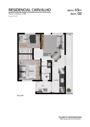 Imagem Apartamento com 2 Quartos à Venda, 36 m² em Vila Carrão - São Paulo