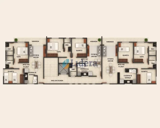 Imagem Apartamento - 77.29m²- 3 quartos - 1 suíte - Manaíra, João Pessoa/PB