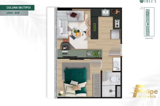Imagem APARTAMENTO STUDIO NA PRAIA DE ITAPARICA / VILA VELHA - ES