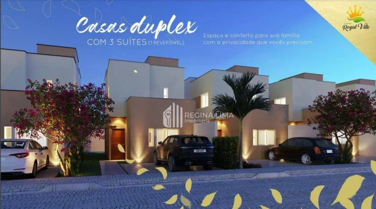 Imagem ÚLTIMAS UNIDADES: Casa duplex, 3 dormitórios à venda por R$ 529.900,00 - Condomínio ROYAL VILLE - Morros - Teresina/PI