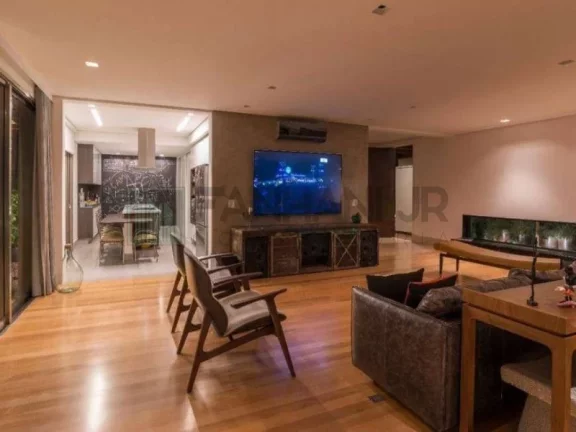 Imagem Vendo Belíssima casa de condomínio no Jd. Europa com 480 m² com 4 suítes e 4 vagas. Imóvel com projeto requintado em exclusivo condomínio de apenas 6
