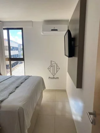 Imagem Flat mobiliado com varanda / sacada e vista para o mar da praia de Tambaú - FL0495