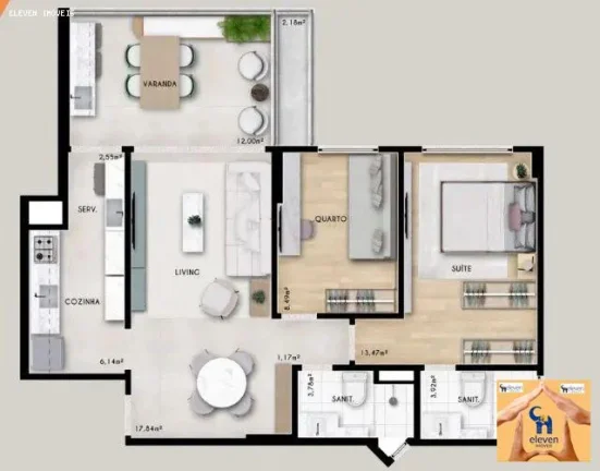 Imagem Apartamento para Venda em Salvador, Itaigara, 2 dormitórios, 1 suíte, 2 banheiros, 1 vaga
