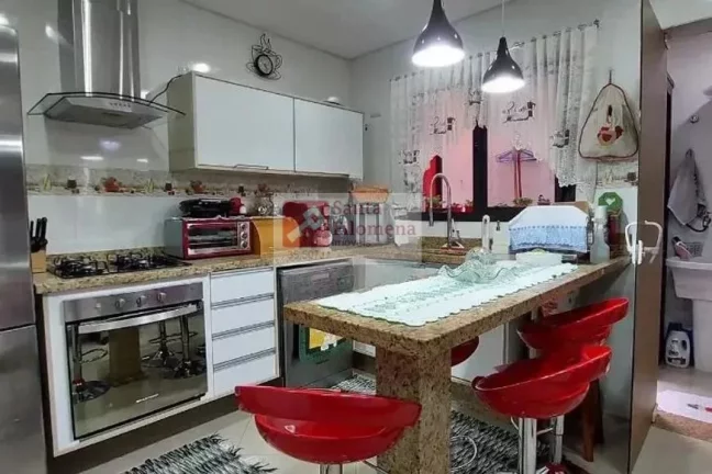 Imagem Sobrado para Venda em Santo André, Parque Marajoara, 2 dormitórios, 2 suítes, 3 banheiros, 2 vagas