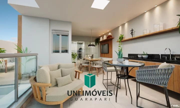 Imagem Apartamento à venda com área de lazer completa em Guarapari ? 2 quartos com área externa e 2 vagas!