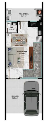 Imagem Casa Geminada com 3 quartos, Saguaçu - Joinville