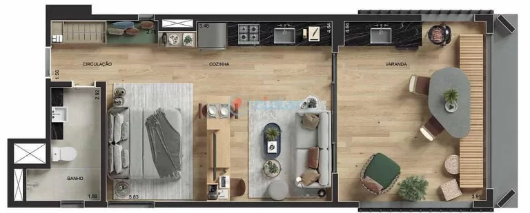 Imagem Studio à venda 1 Quarto 58.33M Ipanema Rio de Janeiro - RJ | Alma Ipanema - Residencial