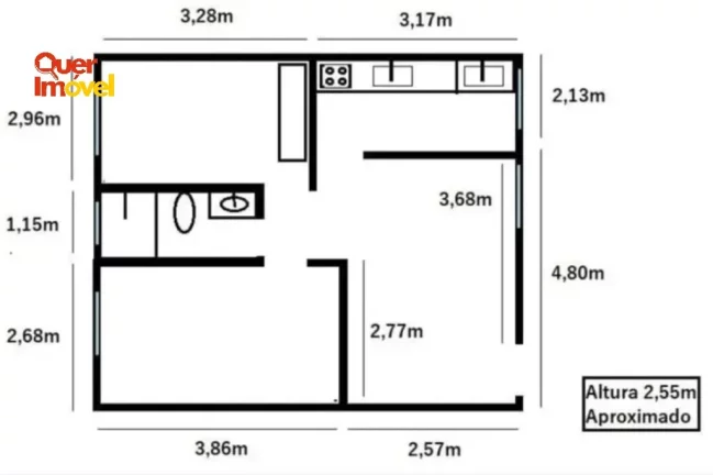 Imagem Imperdível oportunidade: Apartamento à venda em Ribeirão Preto-SP, Jardim Macedo, 2 quartos, 1 banheiro e 1 vaga de garagem!