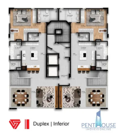 Imagem Apartamento Duplex para Venda em Balneário Camboriú, PIONEIROS, 4 dormitórios, 4 suítes, 4 banheiros, 3 vagas