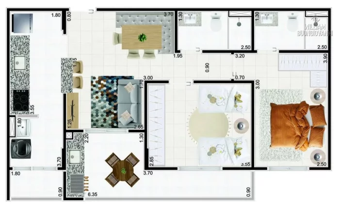Imagem Apartamento Elegante com Vista para o Mar – Caiçara, Praia Grande-SP