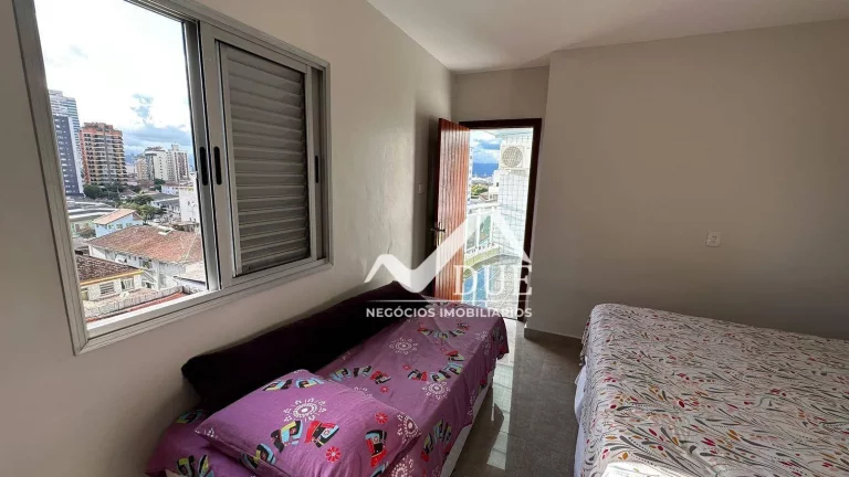 Imagem Cobertura duplex com 4 quartos, churrasqueira e piscina no condomínio à venda, 222 m² por R$ 1.550.000 - Ponta da Praia - Santos/SP