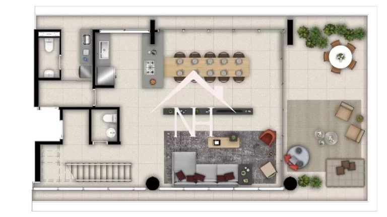 Imagem cobertura triplex de 348m c/ 3 suítes, (1 master com terraço), jacuzzi, 4 vagas, Academia, Salão de festas, Espaço gourmet, brinquedoteca, playground