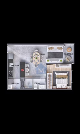 Studio na Vila Yolanda, em construção, última unidade!