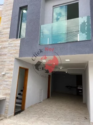 Imagem Sobrado Novo,estuda permuta até 50% ,3 dorms , 1 suíte, sacada,área gourmet com churrasq , 3 vagas ,bairro Vila Humaitá em Santo André