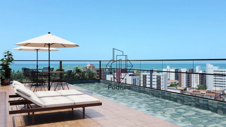 Imagem Apartamento com varanda/sacada a 362 metros da praia de ponta de Campina. - AP1556