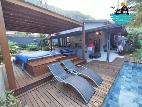 Imagem Casa para Aluguel de Temporada em Juquehy - piscina aquecida, jacuzzi, churrasqueira, 2 vagas 3 dorm,1 suíte, máx. 10 pessoas | Juquehy Imobiliária