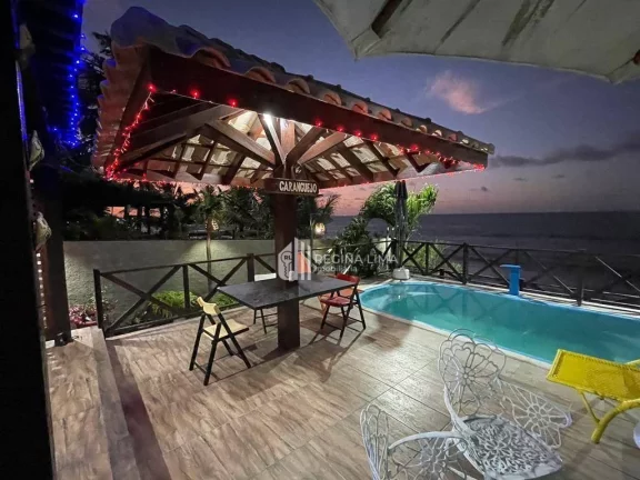 Imagem Casa na PRAIA DO COQUEIRO (Porteira fechada), VISTA PARA O MAR, pé na areia, à venda por R$ 2.000.000,00 - Coqueiro - Luís Correia/PI