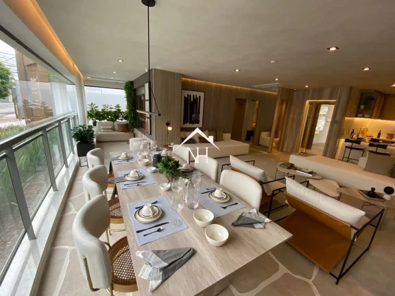 Imagem apartamento 154m com Hall Privativo,3 suítes (1 master), 2 Vagas,Varanda Gourmet,Piscina,Deck,Academia,Salão de Festas,Lounge externo c/ churrasqueira