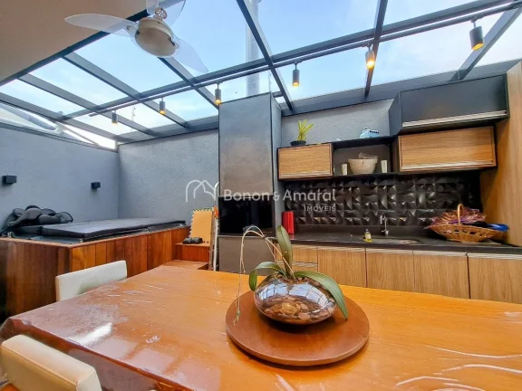 Imagem Projeto personalizado e moderno, possui uma ampla sala para 3 ambientes, lavabo, escritório, cozinh...
