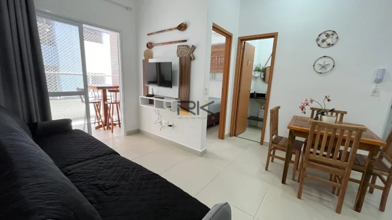 Imagem Apartamento à venda nas Toninhas com 1 dormitórios, varanda gourmet com churrasqueira e piscina