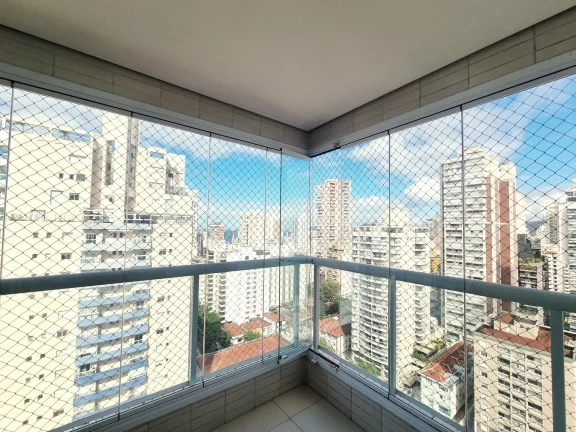 Imagem Apartamento em andar alto com 3 suítes e vista livre a venda no boqueirão em Santos
