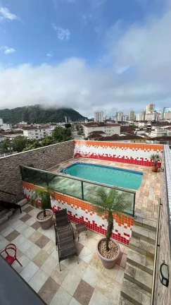 Cobertura com 3 dorms, Vila Valença, São Vicente - R$ 901 mil, Cod: 25238