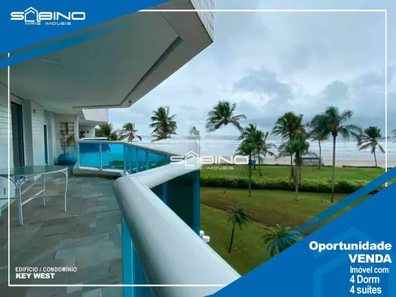 Imagem Apartamento Beira Mar à Venda na Riviera, com 4 suítes sendo uma de funcionária 186m² de área útil